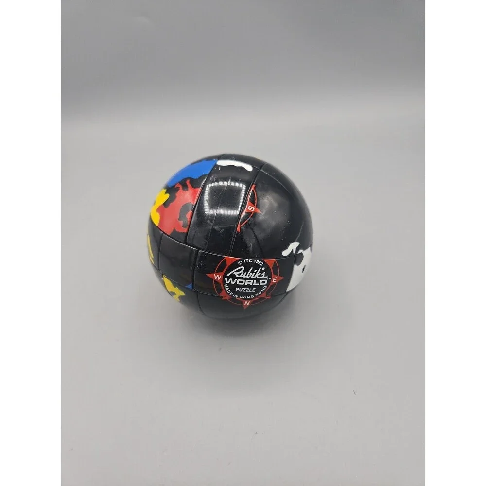 Vintage 1982 Rubik’s World Puzzle Globe Sphere Toy Hong Kong Cube - No Stand